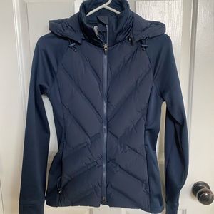 New without tags . Athleta XXS Navy blue inlet jacket- women’s